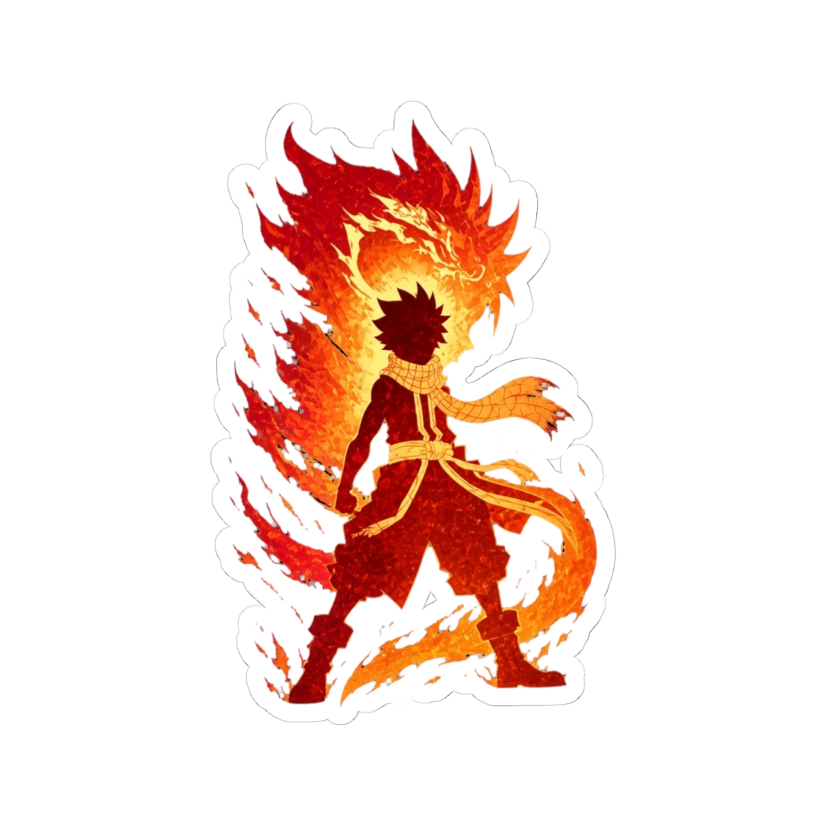 Natsu - Anime Fan Art | Fairy Tail Sticker - alternate angle 1, merchandise