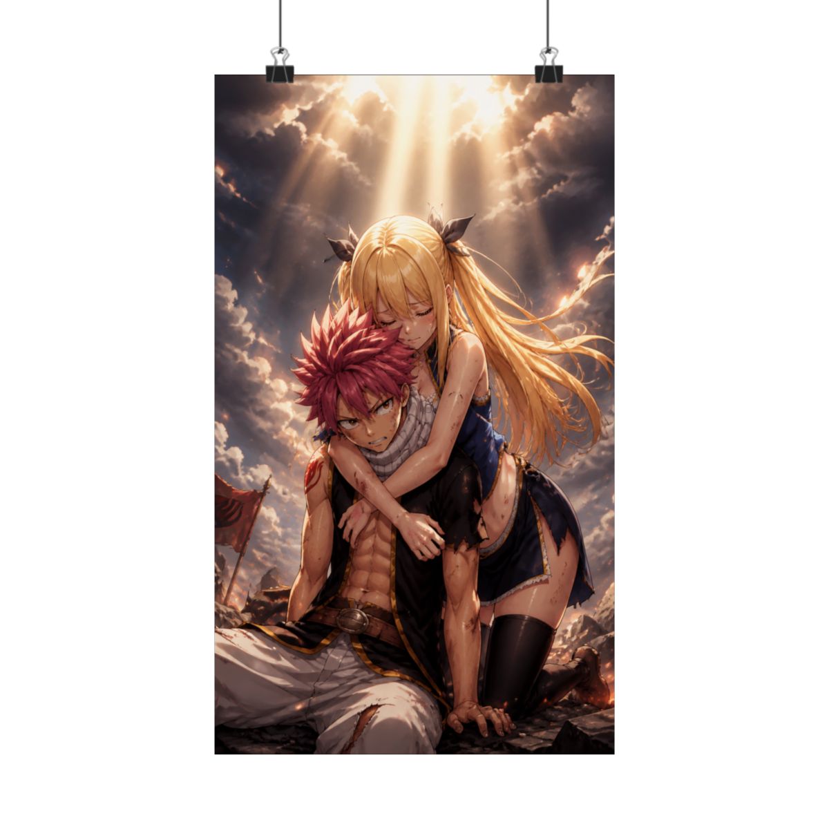 PosterHub Fairy Tail Lucy Heartfilia Natsu Dragneel Poster Reprint Matte Finish 12 x 18 Inches (Multicolour) - Unframed - alternate angle 2, merchandise