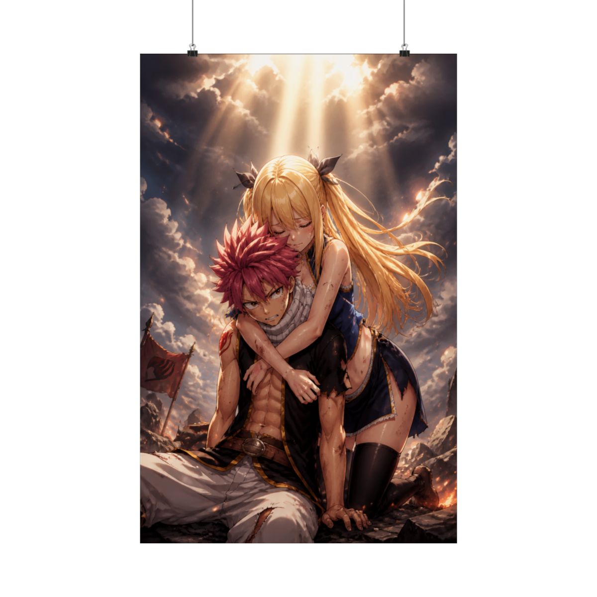 PosterHub Fairy Tail Lucy Heartfilia Natsu Dragneel Poster Reprint Matte Finish 12 x 18 Inches (Multicolour) - Unframed - alternate angle 3, merchandise