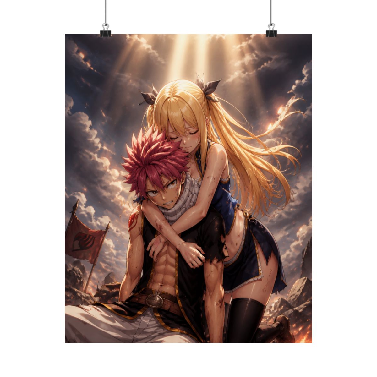 PosterHub Fairy Tail Lucy Heartfilia Natsu Dragneel Poster Reprint Matte Finish 12 x 18 Inches (Multicolour) - Unframed - alternate angle 4, merchandise