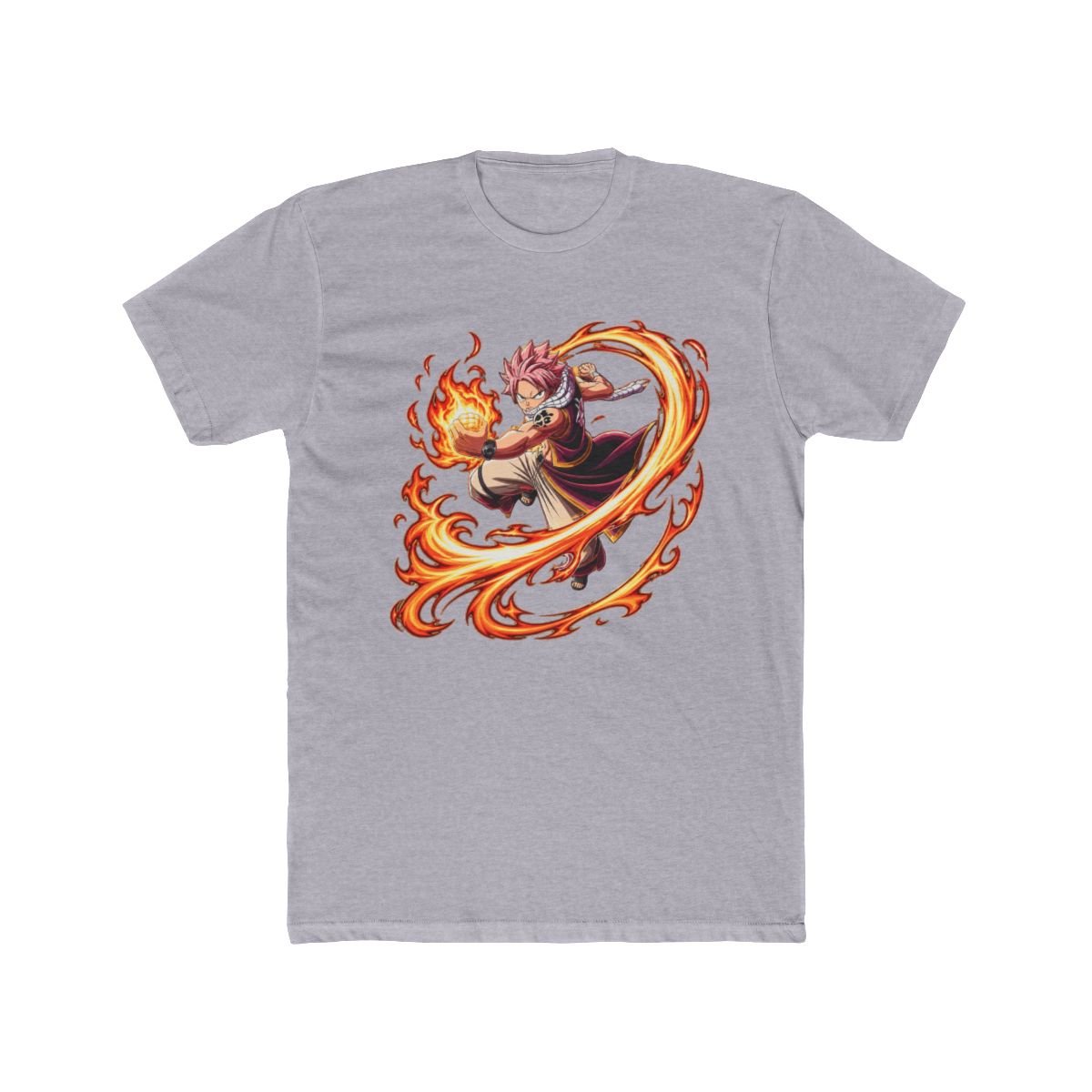 Natsu Dragneel Flame Punch Fairy Tail T Shirt - alternate angle 3, merchandise