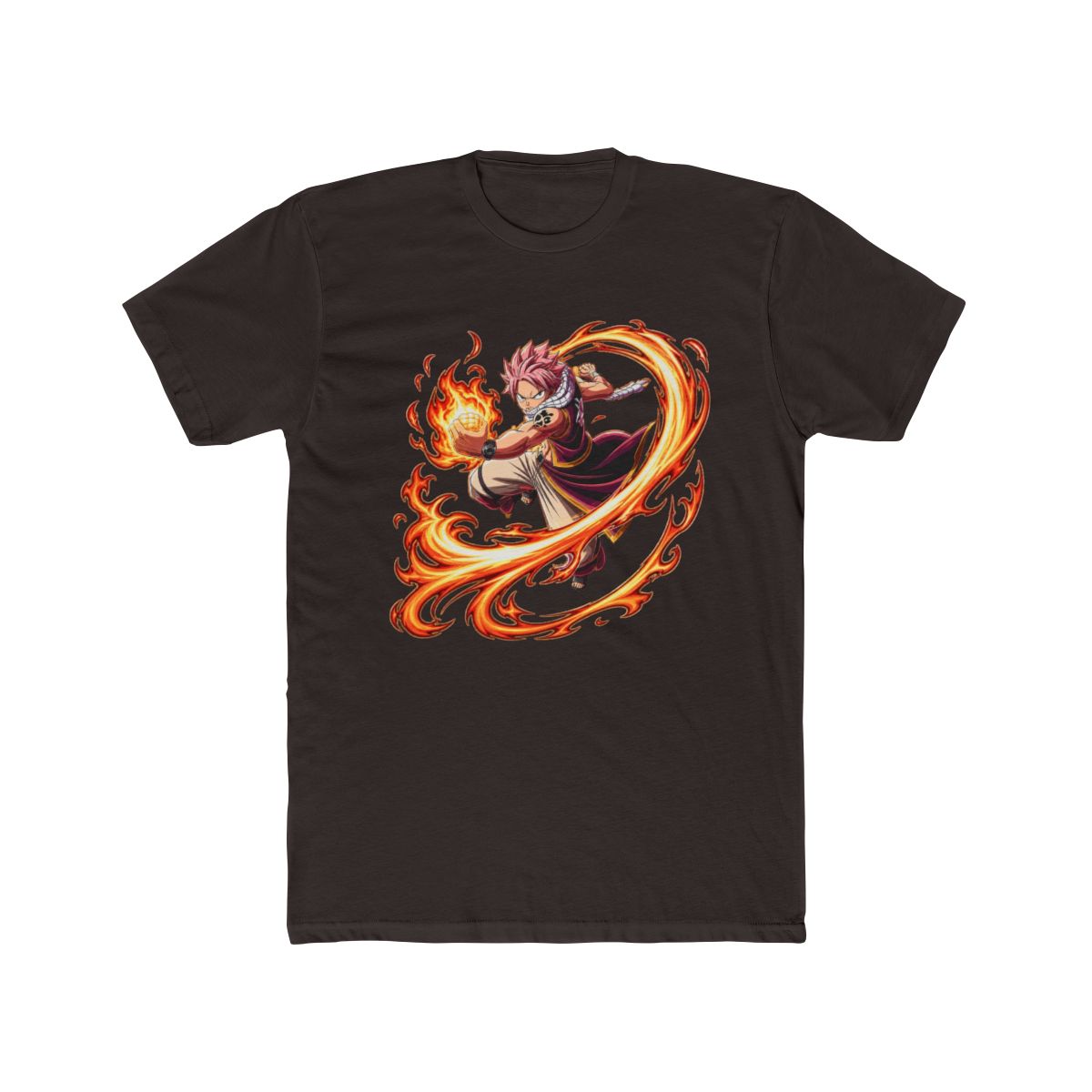 Natsu Dragneel Flame Punch Fairy Tail T Shirt - alternate angle 2, merchandise