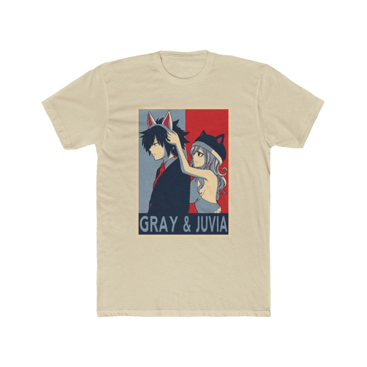 Fairy Tail Gray Fullbuster Juvia Lockser Anime Aesthetic Vaporwave Manga Otaku Heavy Cotton Tee