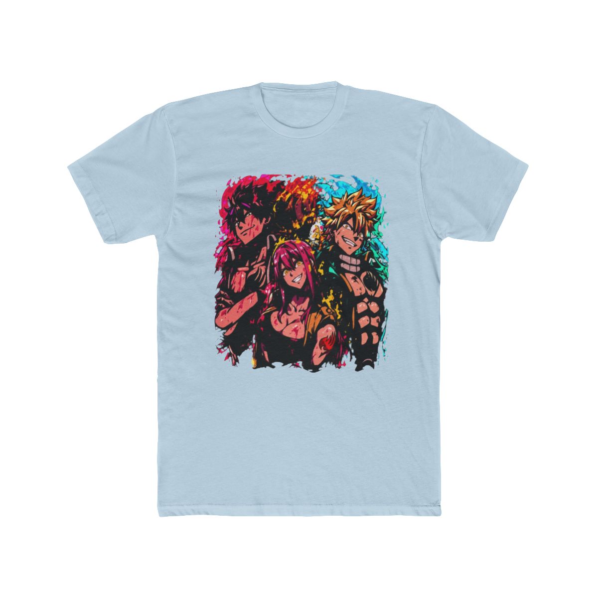 Fairy Tail Natsu Lucy Gray Splash T Shirt